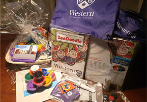 colouring book and pencils with Western bag and mask with gift bag for quarantine kits