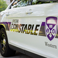 side of Special Constable car with Western crest